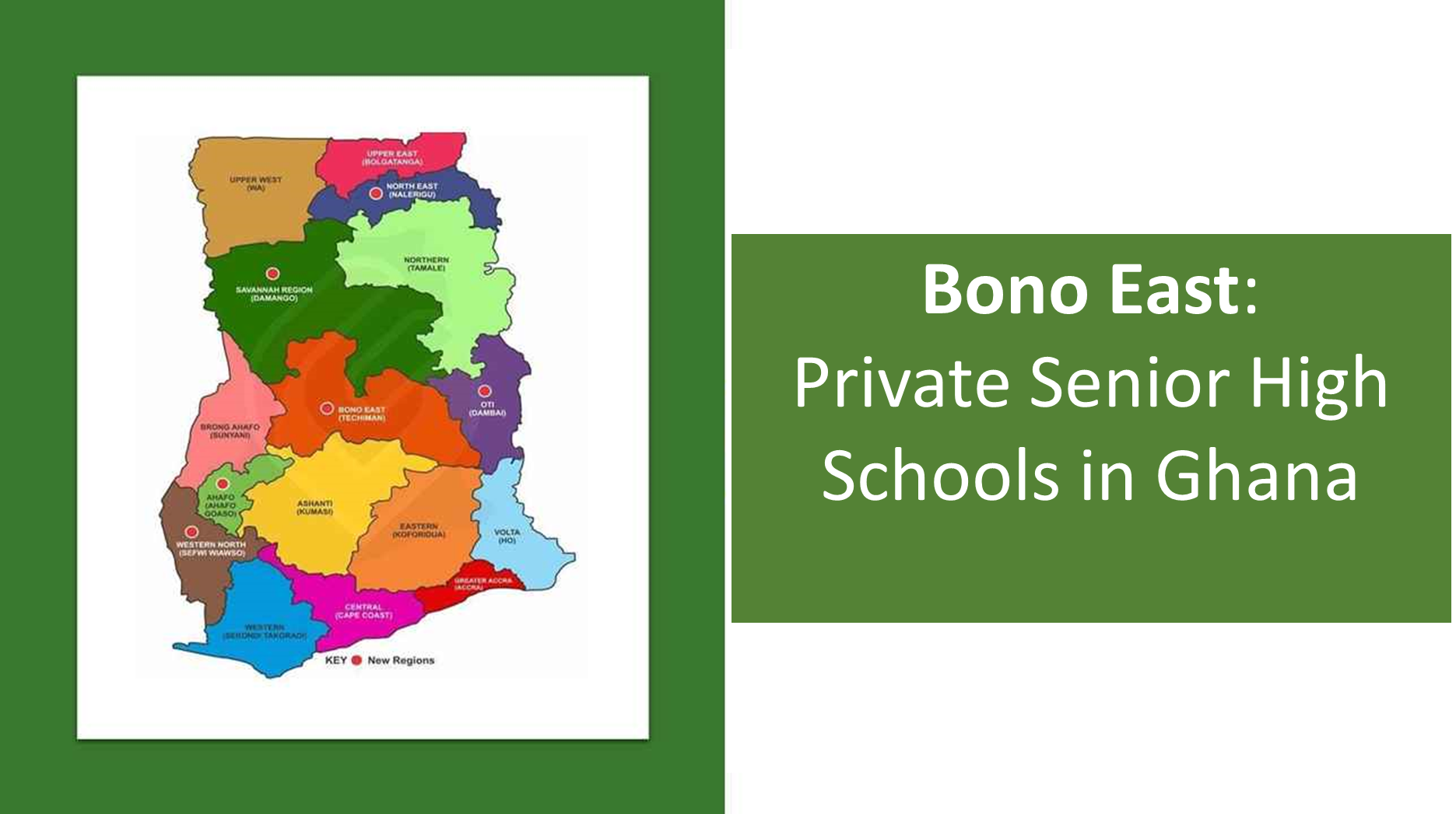 Private senior high schools in bono east